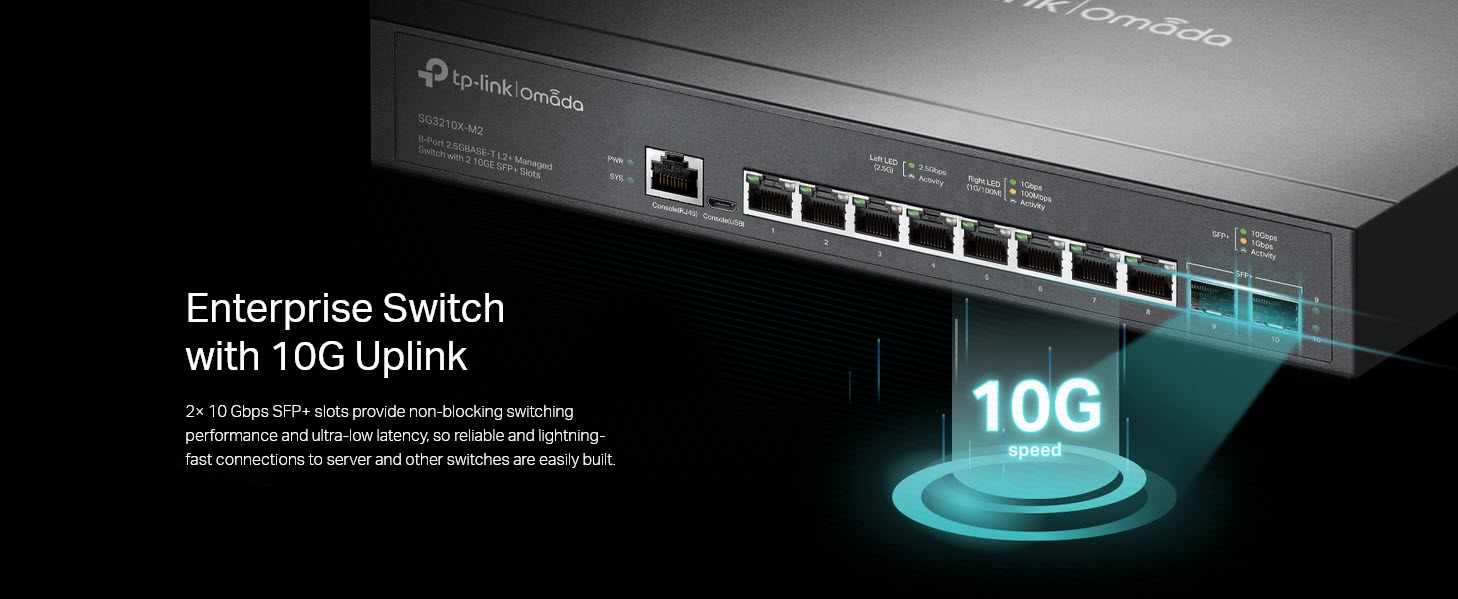 SG3210X-M2 TP-LINK Omada 8-Port 2.5G L2+ Managed Switch